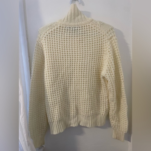 1970s Cream Knit Cardigan - Picture 4 of 4